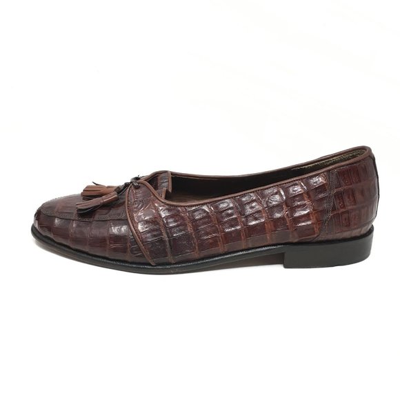 Brass Boot Loafers Shoes Size 8 Full Crocodile main image 9